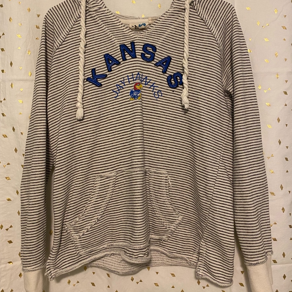Kansas Jayhawks striped hoodie